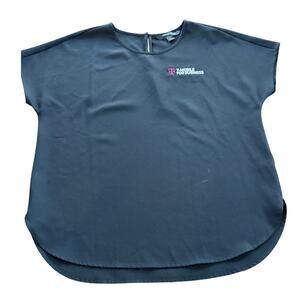 Mercer Black T-Mobile For Business Short Sleeve Top Blouse Size Medium